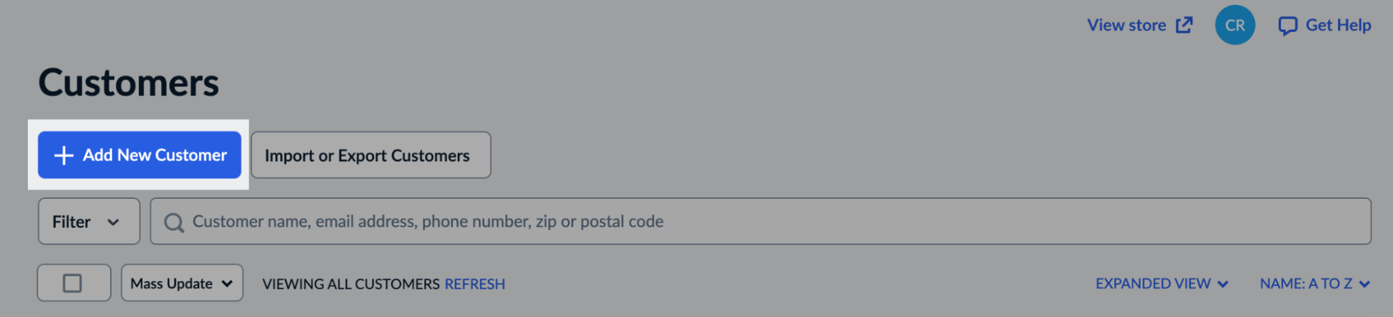 Adding customers